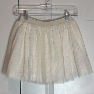 GAP Kids Ivory Cream Metallic Dot Tulle Skirt 8